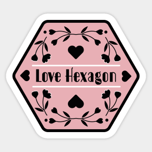 Love Triangle (Hexagon) | Book Tropes | Book themed Sticker